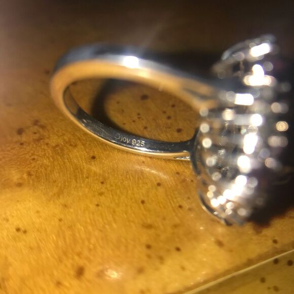 Natural Star Ruby Sterling Silver Cocktail Ring Size 5 - Picture 8 of 14